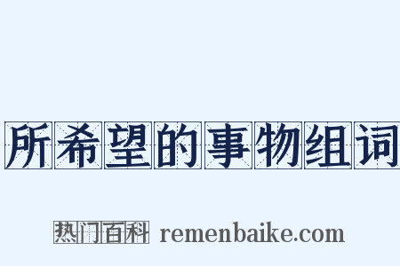 所希望的事物组词是什么意思的图片